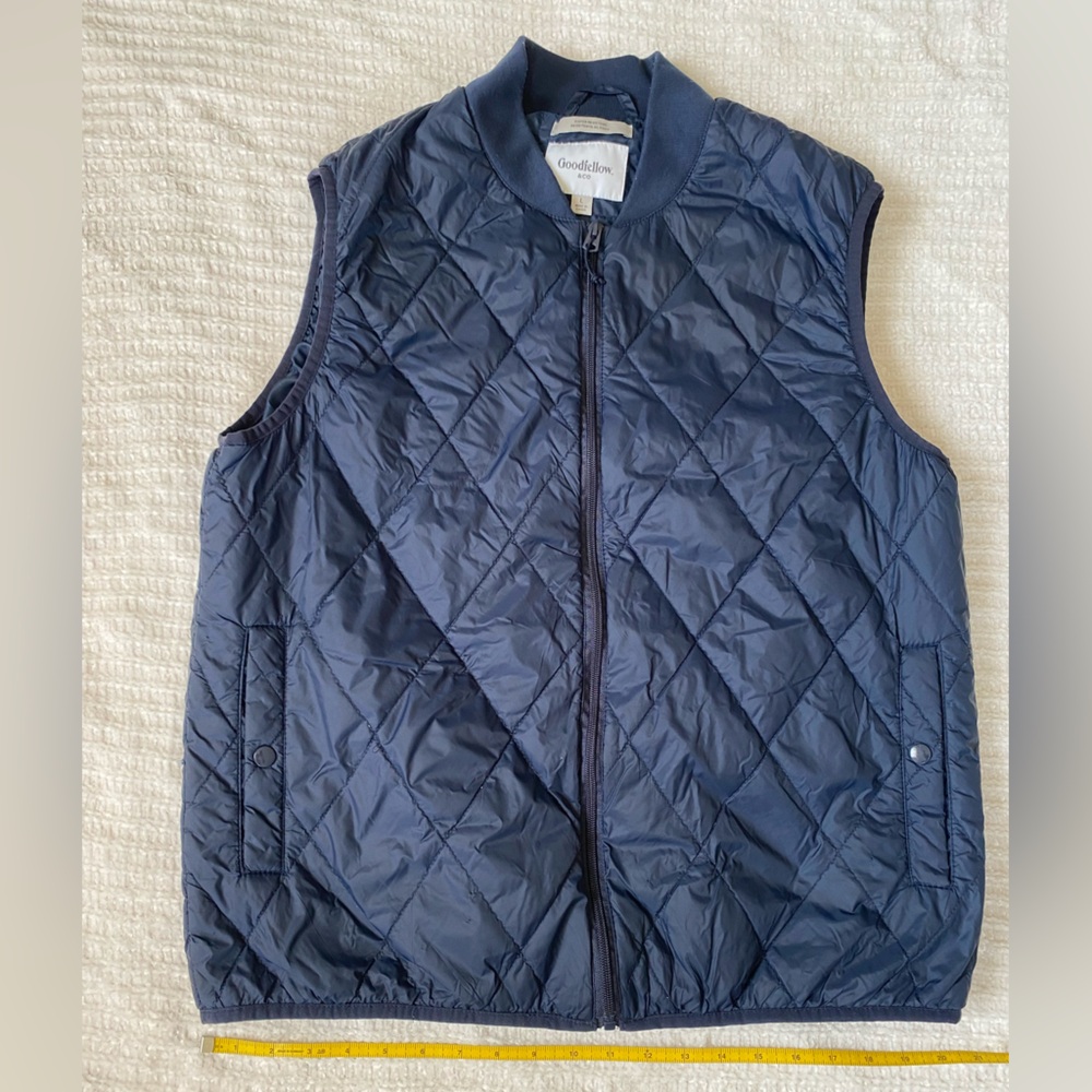 Goodfellow Puffer Vest L Navy Blue Outdoors